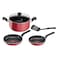 Tefal supercook 5PC set Red Set B460S584