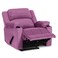 In House Velvet Rocking &amp; Rotating Cinematic Recliner Chair With Cups Holder - Light Purple - Lazy Troy