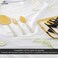 LIFE SMILE Cutlery Set, 18/10 Pure Stainless Steel Flatware Set with Stand, Rust Proof &amp; Fade Proof Dinnerware Set (GOLD GRADIENT, 50 Pieces)