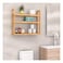 Home Pro Bamboo Shelf With 5 Adjustable Layer Beige