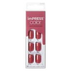 Buy Kiss Impress Colour Press-On Manicure False Nails KIMC011C Platonic Pink in UAE