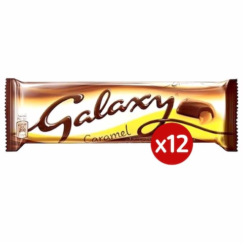 Galaxy Caramel Chocolate Bar - 40 gram - 12 Pieces