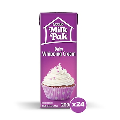 Nestle Milk Pak Dairy Whipping Cream 200 ml (Pack of 24)