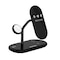 Promate Wireless Charging Station, 4-in-1 Charging Dock with 5W Magnetic MFi Apple Watch Charger, 15W Qi Charging Stand, 24W USB-C Power Delivery Port and 5W/10W Qi Charging Pad, Bonsai Black