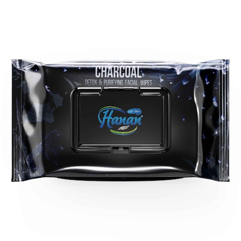 Hanan Wet Wipes Charcoal 60S