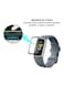 Fitme واقي شاشة ثلاثي الأبعاد مكون من 4 قطع لهاتف Fitbit Charge 5 أسود