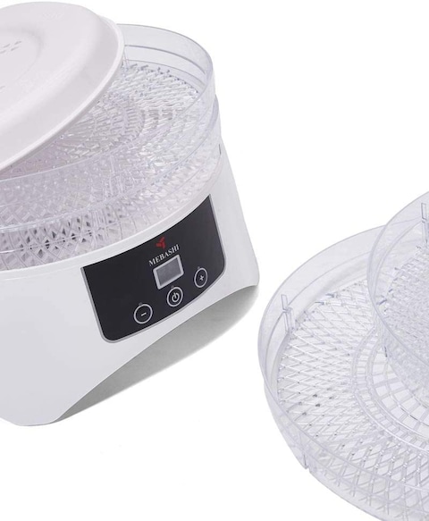 Mebashi Food Dehydrator, 200W, ME-FOD8001, White/Clear/Black