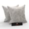 Square Handmade Self Print Fabric Cushion Cover Pack Of 2 ( 16 x 16 inch )