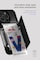VRS Design Neo Flip designed for iPhone 14 PRO case cover wallet [Semi Automatic Snap door] Credit card holder Slot [2 cards] - Black