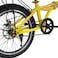 Vego Fold 20 Inch Single Speed Folding Bike, Yellow