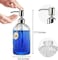 18 Oz Elegant Clear Glass Soap Dispenser with Rust Proof Stainless Steel Pump Refillable Liquid Hand Soap Dispenser for Bathroom Kitchen Home Décor