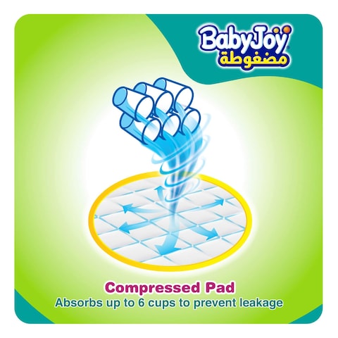 Babyjoy Compressed Diamond Pad Diaper Size 5 Junior 14-23kg Mega Pack 52 Diapers