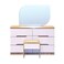 Home Style Cammi Dresser With Mirror And Stool Multicolour