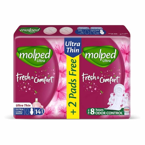 Molped Ultra Fresh &amp; Comfort Pads - Extra Long - 14 Pads