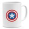 Loud Universe - Captian America Minimal 11oz Ceramic Coffee Mug Blue Shield Novelty Coffee Mug Gift