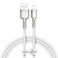Baseus USB to Lightning-Fast Charging Data Transfer Cable Cafule Series Braided Nylon 2.4A 1m White