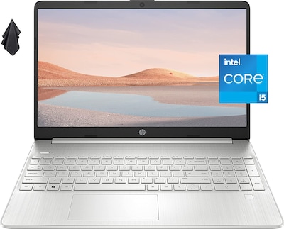 HP Pavilion 15 Laptop, 15.6" FHD IPS Anti-Glare Display, 11th Gen Intel Core i5-1135G7, Intel Iris Xe Graphics, 16GB RAM, 256GB PCIe SSD, Long Battery Life, Silver, Windows 11