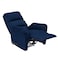 In House Velvet Rocking &amp; Rotating Recliner Chair - Dark Blue - AB09