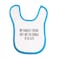 Cheeky Micky - Bib with Message : My Parents Think They Are In Charge #socute (Blue Trim) Age: 6-12 months
