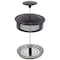 Any Morning French Press Coffee and Tea Maker, Borosilicate Glass Coffee Press, Stainless Steel Filter, Durable and Heat Resistant, Black (1000 ml, 33.8 oz, 4 Cup)