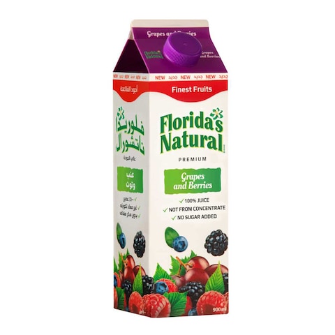 Florida&#39;s Natural Premium No Sugar Added Grapes And Berries Juice 900ml