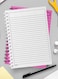 Lowha Spiral Notebook With 60 Sheets And Hard Paper Covers With Back To School Lines Design, For Jotting Notes And Reminders, For Work, University, School