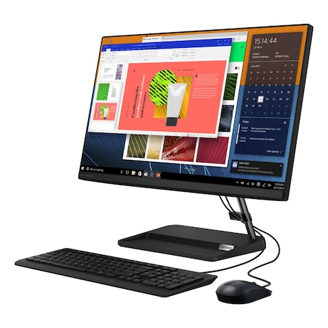 Lenovo IdeaCentre AIO 3 24ALC6 24-Inch Full HD Monitor AMD Ryzen 3 Processor 8GB RAM 256GB SSD F0G100WCAX Black