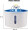 Cat water fountain with water level window, Flower fountain 1.6L water dispenser for multiple pets with replacement filters, Three modes drinking fountain (16 cm) Blue