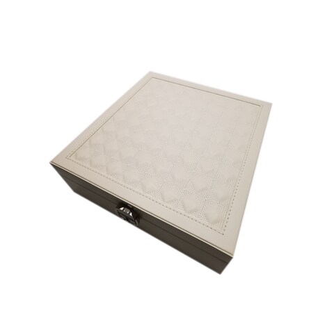 Jewelry box for Woman Layer Large Jewelry Storage Case, PU Leather Jewelry Organizer Holder with Lock Removable Ring and Earring