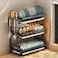 GStorm Dish Drying Rack, 3 Tier Dish Rack with Tray Utensil Holder, Large Capacity Dish Drainer with Cutting Board Holder Drain Board