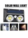 Generic 6-Piece Solar Powered Cob Led Wall Light Multicolour 18650Mah