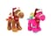 Bundle item - Brown camel + Dark Pink camel with Santa hat with Merry Christmas print on red bandana, size 18cm

