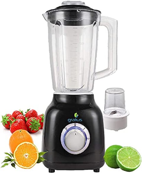 GRATUS 350Watts BLENDER with 1.6 ltr Jar + Mill Jar, 2 Speeds + Pulse GBG3502FC