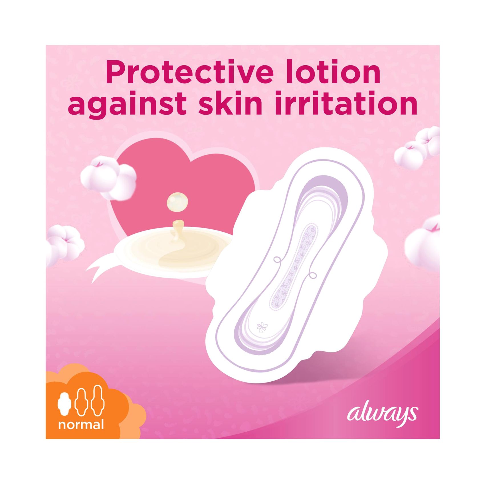 Always Cotton Soft Ultra Thin Normal sanitary Count with Wings 10 Pads