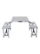 Generic - 4-Seat Outdoor Portable Picnic Table Silver