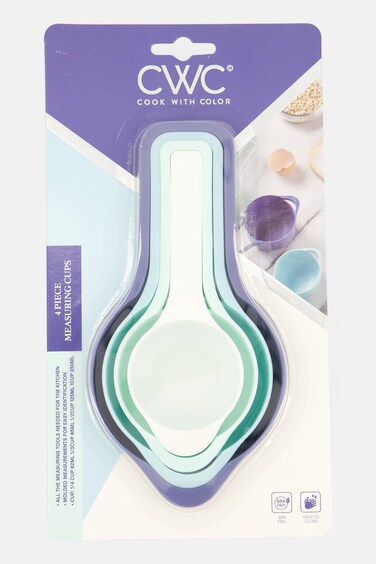 Buy Cook With Color 4 Pcs Measuring Cups, Navy Blue/White Online ...