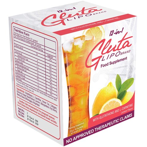 Gluta Lipo Juice Detox Slimming Whitening Anti Aging 10 Sachets