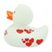 Lilalu-Bath Toy-White Rubber Duck with Red Hearts