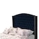 In House Maldives Velvet Bed Frame - King - 200x200 cm - Dark Blue