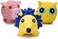 Crinkle Night Party Dog Toy Multicolor - 3pc