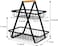 2-Tier Countertop Fruit Basket Storage, Vegetable Rack Bread Display Stand for Kitchen, Black