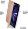 Pipetto Origami no. 3 Pencil case for Apple iPad Pro 11 inch (2022 / 2021/2020/2018) case Ultra Smart cover with 5 in 1 stand - Storage with Sync &amp; Charge compatible with Apple Pencil 2 - Rose Gold