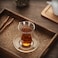 Blackstone Double Wall Glass Tumbler With Saucer Estikana And Spoon Set, Tea Or Coffee Cups, Set Of 18 Pcs, 100 ml - TS891