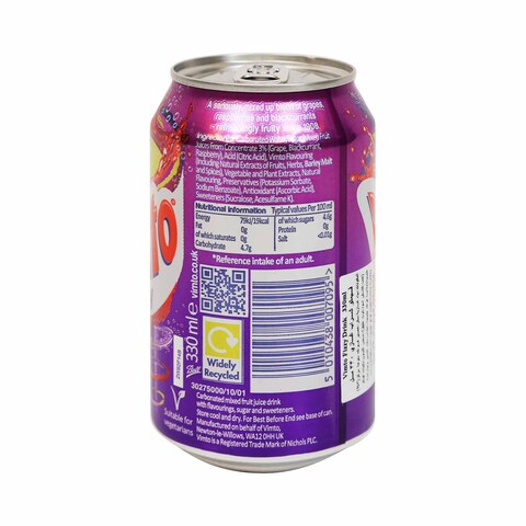 Vimto Fizzy Mixed Fruit Juice 330 ml