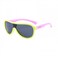 Atom baby sunglasses, K110-4, Polarized UV400 sunglasses for Girls, Age 3-10 shiny Bright yellow frame shiny pink temple smoke polarized  lens