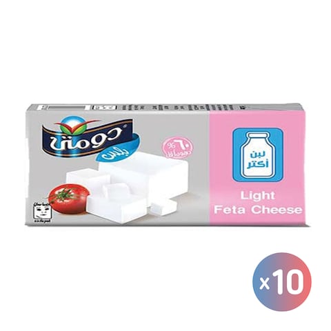 Domty Plus Light Feta Cheese - 500 gram - 10 Pack