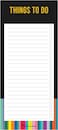 Collins Edge Rainbow Slim Magnetic to Do List Pad, Black, ED1STD.99