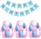 Party Time 31-Pieces Set of Blue Happy Birthday Banner &amp; 30pcs 12" Blue Pink White Latex Balloons For Birthday Party Decoration - Party Supplies