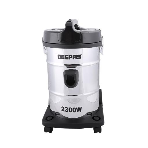 Geepas GVC2597 2300W 2-in-1 Blow and Dry Vacuum Cleaner - Powerful Copper Motor, 23L Stainless Steel Tank - Dust Full Indicator - 2-Year Warranty