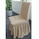 Fabienne Turkish Stretch Fit Dining Chair Cover Beige Camel Free Size